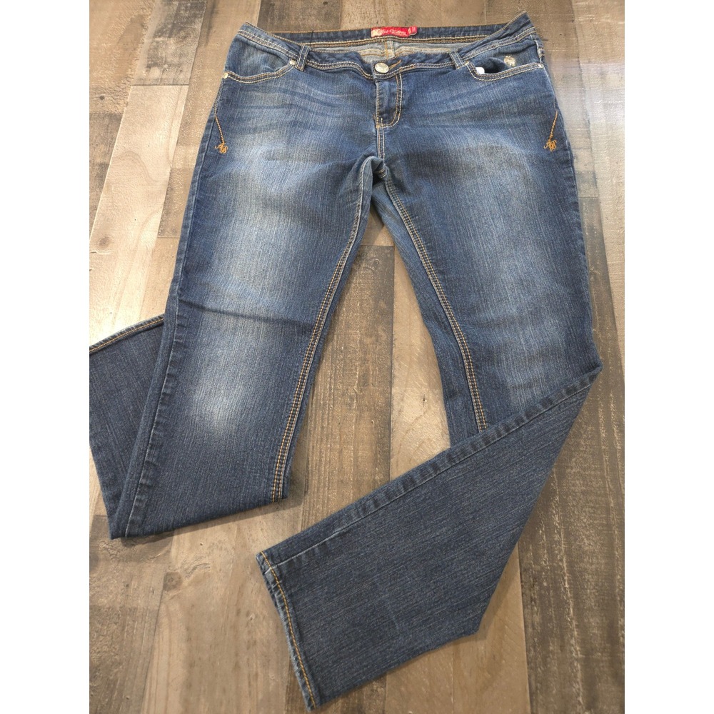 Vintage Y2K Apple Bottoms Bootcut Jeans Medium Wash Blue Denim Women's Size 15